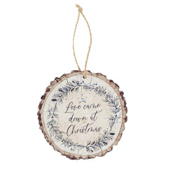 Love Came Down at Christmas Wood Slice Ornament - 12/pk