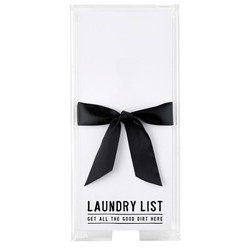 Rectangle Notepaper with Acrylic Tray - Laundry List