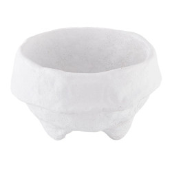 Paper-Mache Bowl - White