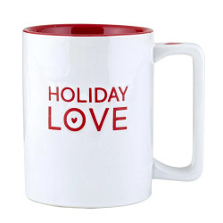Holiday Organic Mug - Red + White Holiday Love