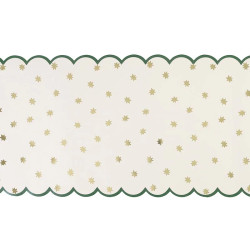 Paper Table Runner - Let It Snow Scalloped