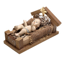 Christ Child in Wood Manger