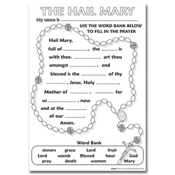 Color-Your-Own The Hail Mary Poster - 50/pk