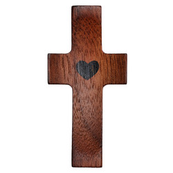 Heart of Jesus Mini Comfort Hand Cross - 12/pk