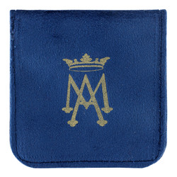 Ave Maria Velveteen Snap Rosary Case - 12/pk