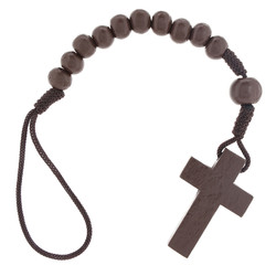 Classic Wood Pocket Cord Rosary - 100/pk