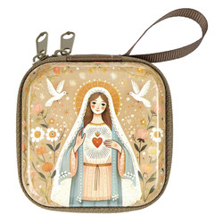 Immaculate Heart Zippered Rosary Box - 4/pk