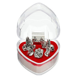 5-Piece Nativity in Acrylic Heart Gift Box - 12/pk