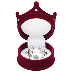 5-Piece Nativity in Velveteen Crown Gift Box - 8/pk