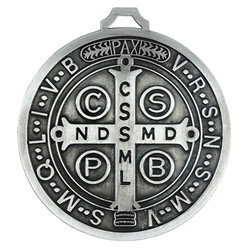 Large Silver St. Benedict Medal
