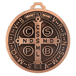 Large Copper St. Benedict Medal