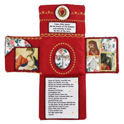 Red Devotional Medal Pocket Shrine - 2/pk