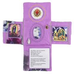 Purple Devotional Medal Pocket Shrine - 2/pk