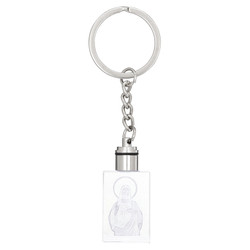 Sacred Heart Engraved LED Light Up Key Chain - 8/pk