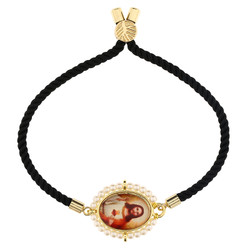 Sacred Heart Pearl Border Bracelet - 8/pk