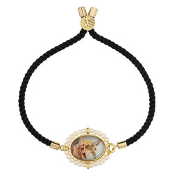 St. Michael Pearl Border Bracelet - 8/pk