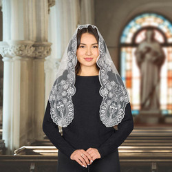 White Cross and Crown Chapel Veil