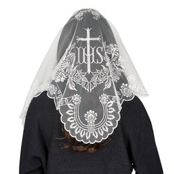 White IHS and Cross Chapel Veil