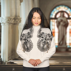 Black IHS and Cross Chapel Veil