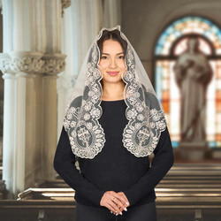 Champagne IHS and Cross Chapel Veil