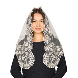 Champagne IHS and Cross Chapel Veil
