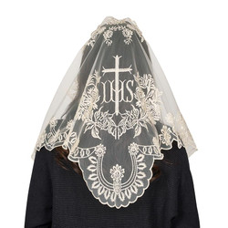 Champagne IHS and Cross Chapel Veil