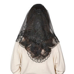 Black Blessed Mother Chapel Veil