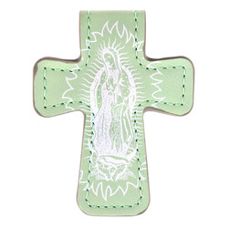 Green Our Lady of Guadalupe Cross Magnetic Bookmark - 8/pk