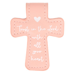 Pink Trust in the Lord Cross Magnetic Bookmark - 8/pk