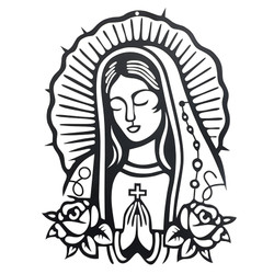 Our Lady of Guadalupe Metal Wall Plaque