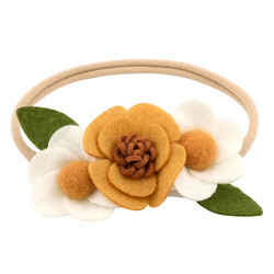 Felt Headband - Daisy/Gold