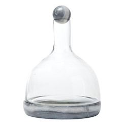 Grey Marble and Glass Carafe