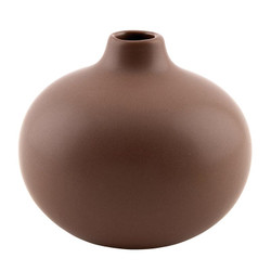 Matte Coffee Ceramic Bud Vase