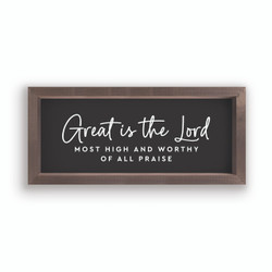 Framed & Simple Framed Art - Great Is The Lord