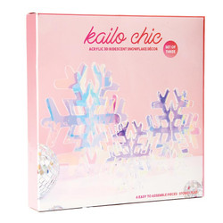 Acrylic Decoration - Snowflakes - Set of 3