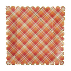 Paper Dinner Plate - Harvet Plaid