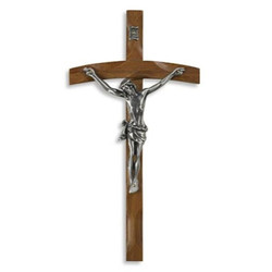 Jesus Antiqued Silver Jesus Wall Crucifix 20