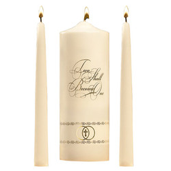 Two Shall Become One Unity Candle Set - 2 sets/pk