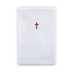 100% Linen Red Cross Lavabo Towel - 12/pk