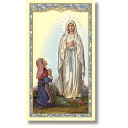 Our Lady of Lourdes Holy Card - 100/pk