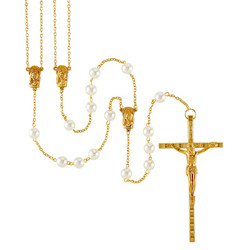 Imitation Pearl Lasso Rosary