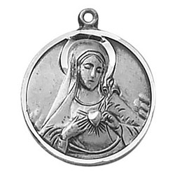 Creed&reg; Sterling Immaculate Heart Patron Saint Medal