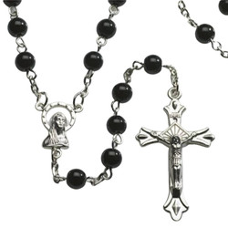 Black Cord Rosary - 24/pk