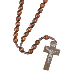 Dark Brown Corded Rosary - 24/pk
