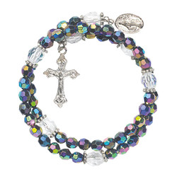 Purple Wrap Style Rosary Bracelet - 12/pk