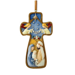 Joy Cross Ornament - 12/pk