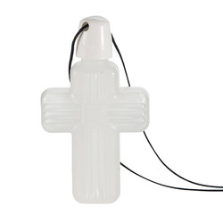 Cross Holy Water Bottle Pendant - 24/pk