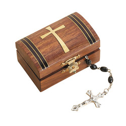 Tapered Cross Rosary Box - 6/pk