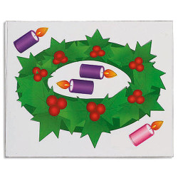 Advent Wreath Magnet Set - 12/pk