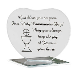 First Communion Heart Stand - 12/pk